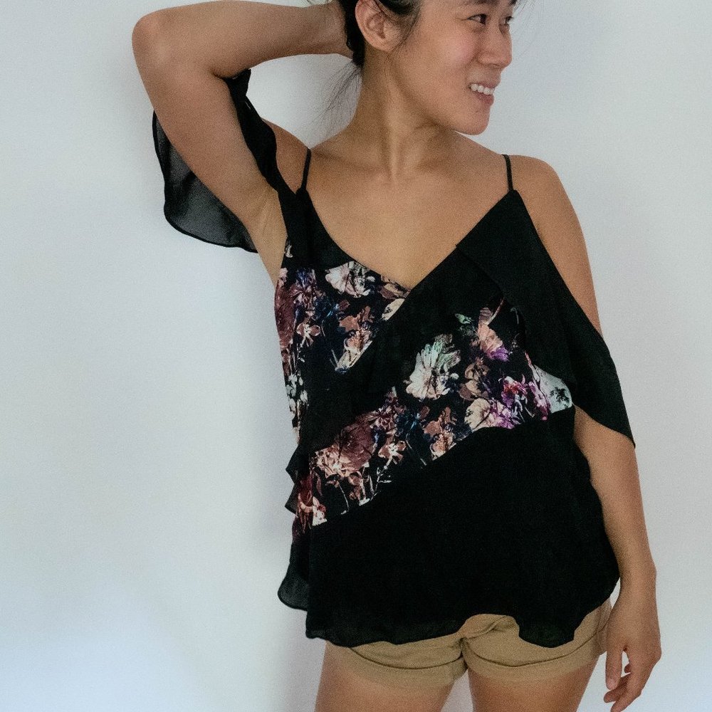 Parker Silk floral flowy tank - Size M